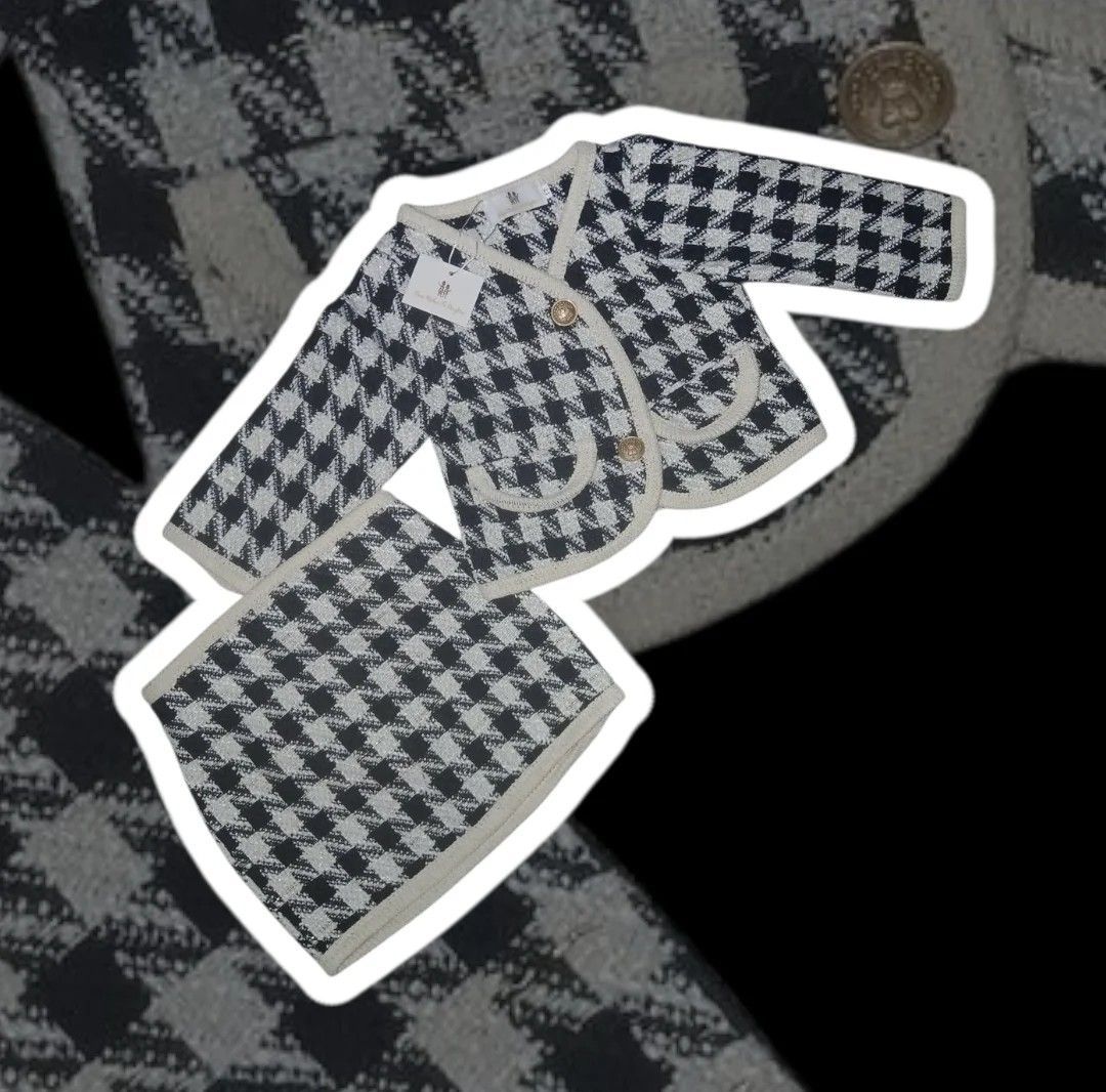 Tweed blazer and skirt set