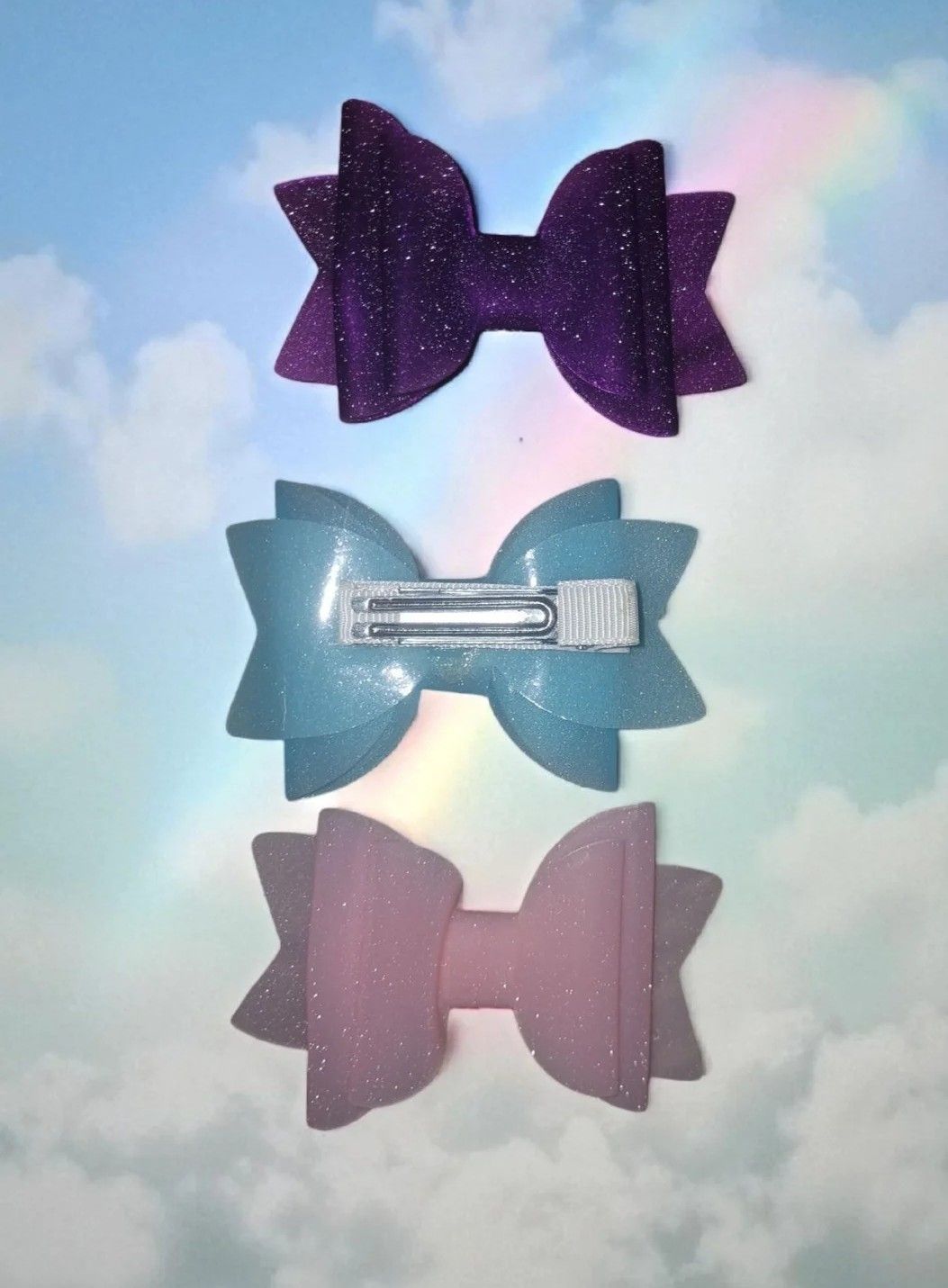 Glitter bow Hair clip