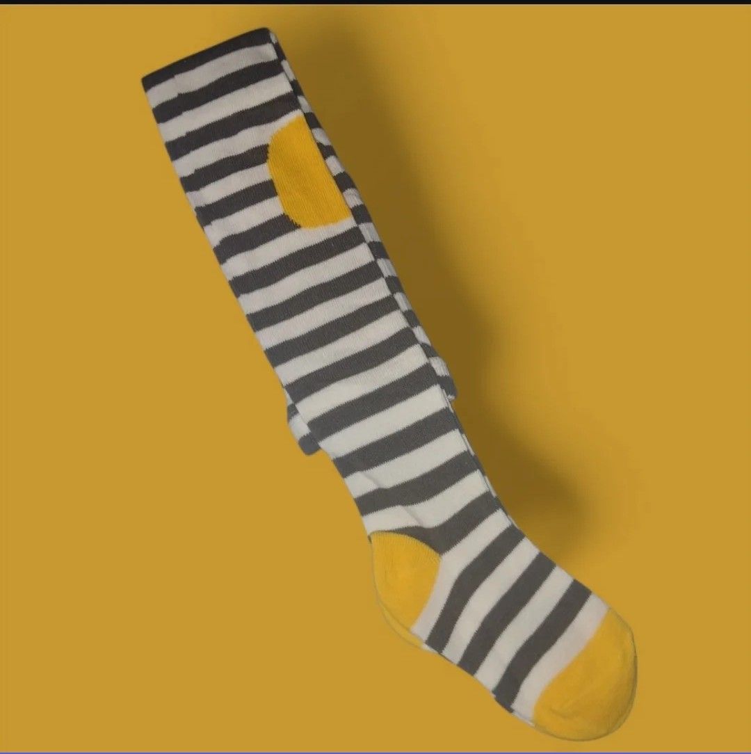 Funny Asymmetry Pattern Tights