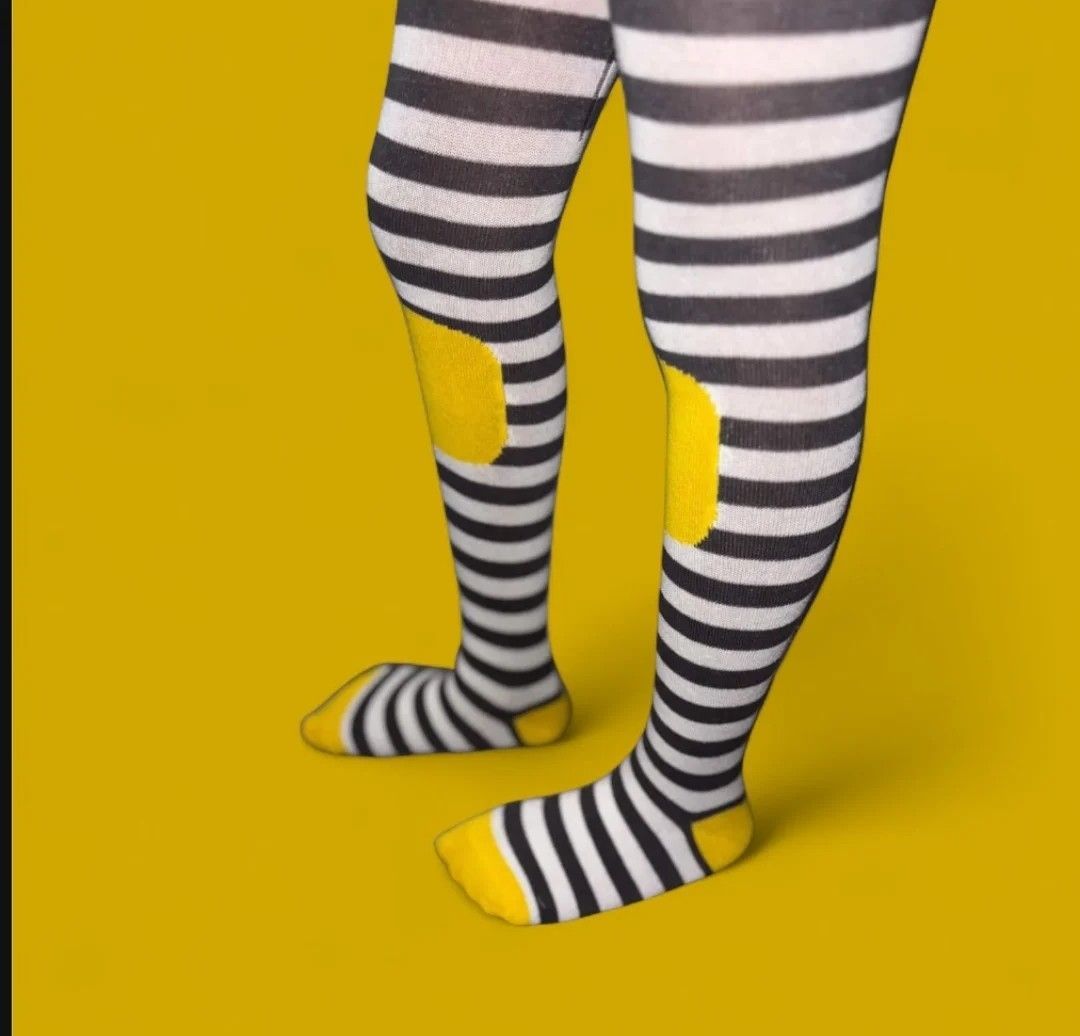 Funny Asymmetry Pattern Tights