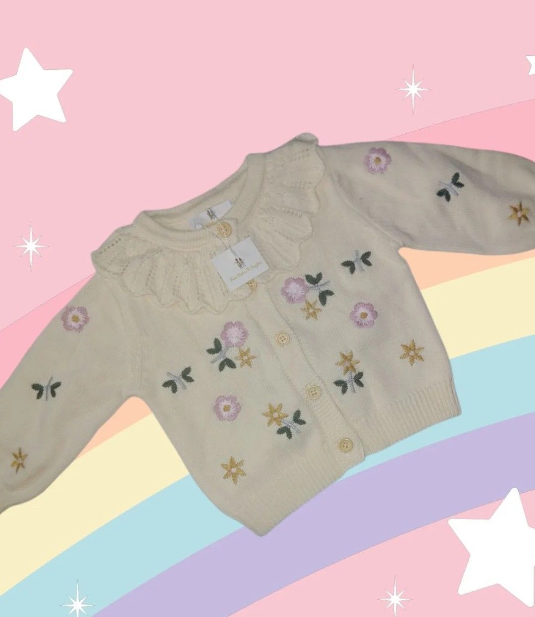 Casual Floral Cardigan Sweater