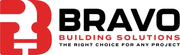 Bravo Building Solutions logo: Red "B" and black text, "BRAVO" over "BUILDING SOLUTIONS".