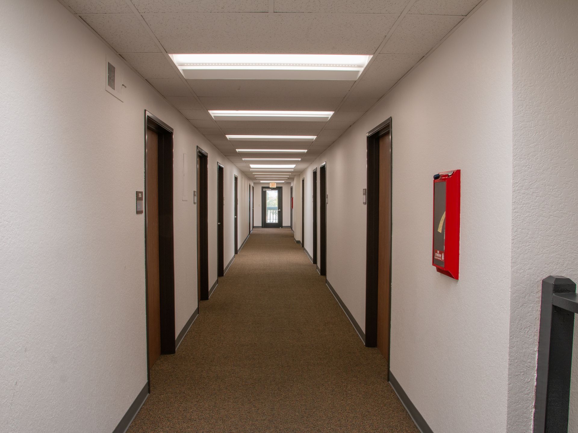 hallway with doors