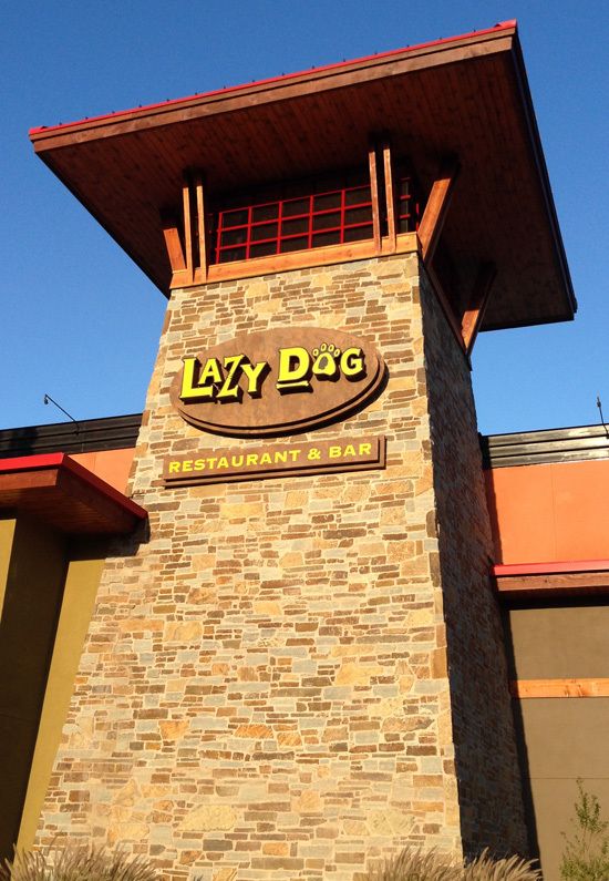 LazyDog Restaurant Lighted Sign Installation - Concord, CA