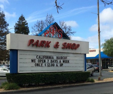 Park & Shop sign in Concord