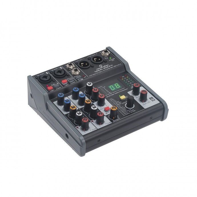 4 Channel professional audio mixer with digital multi effect and 24 bit/96kHz USB 1/0 sound card