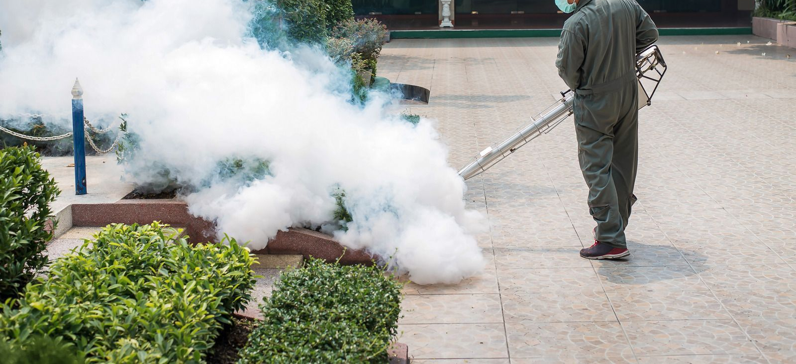 A man in a plaid shirt is using a laptop