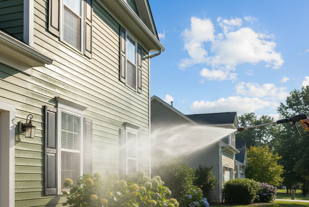 A brick wall is being built in a basement.