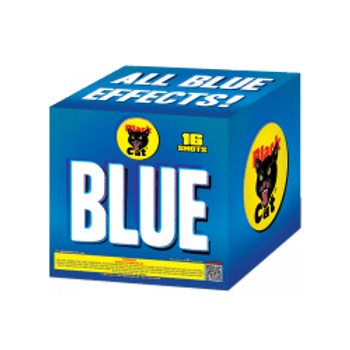 A blue box with the word blue on it