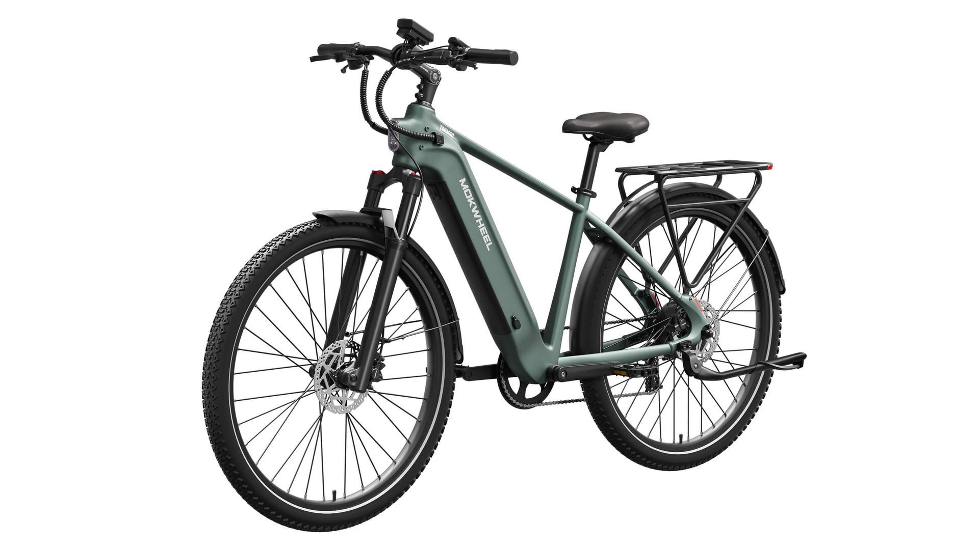 Mokwheel Tarmac, 750W motor, all-terrain e-bike, anti-theft function, turn signals, solar charging, hydraulic brakes, torque sensors. 2 wheels. Urban commuting. Higher Speeds, longer distances.