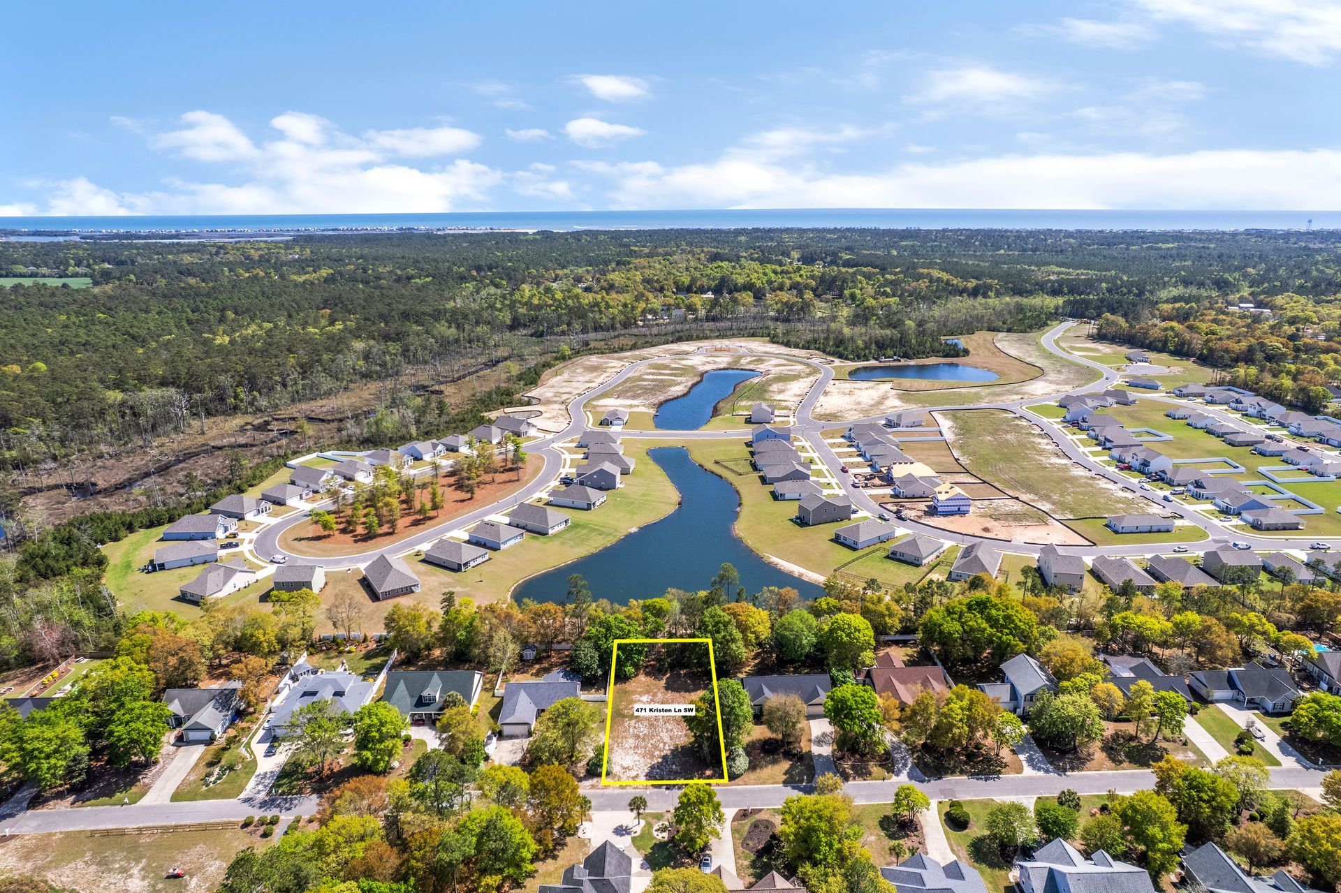 aerial view 471 Kristen Lane SW Supply NC 28462