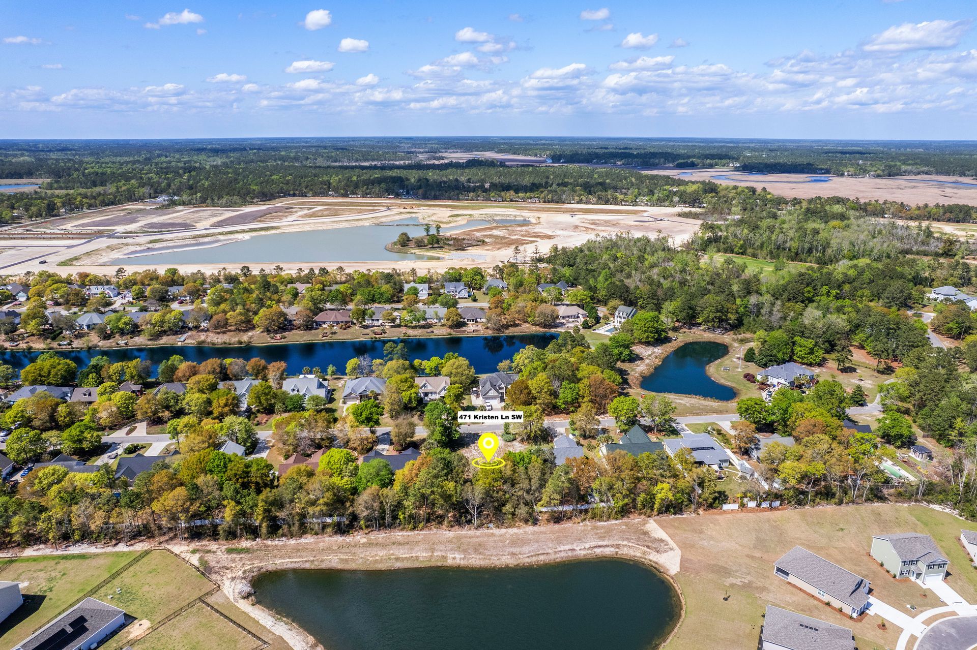 aerial view 471 Kristen Lane SW Supply NC 28462