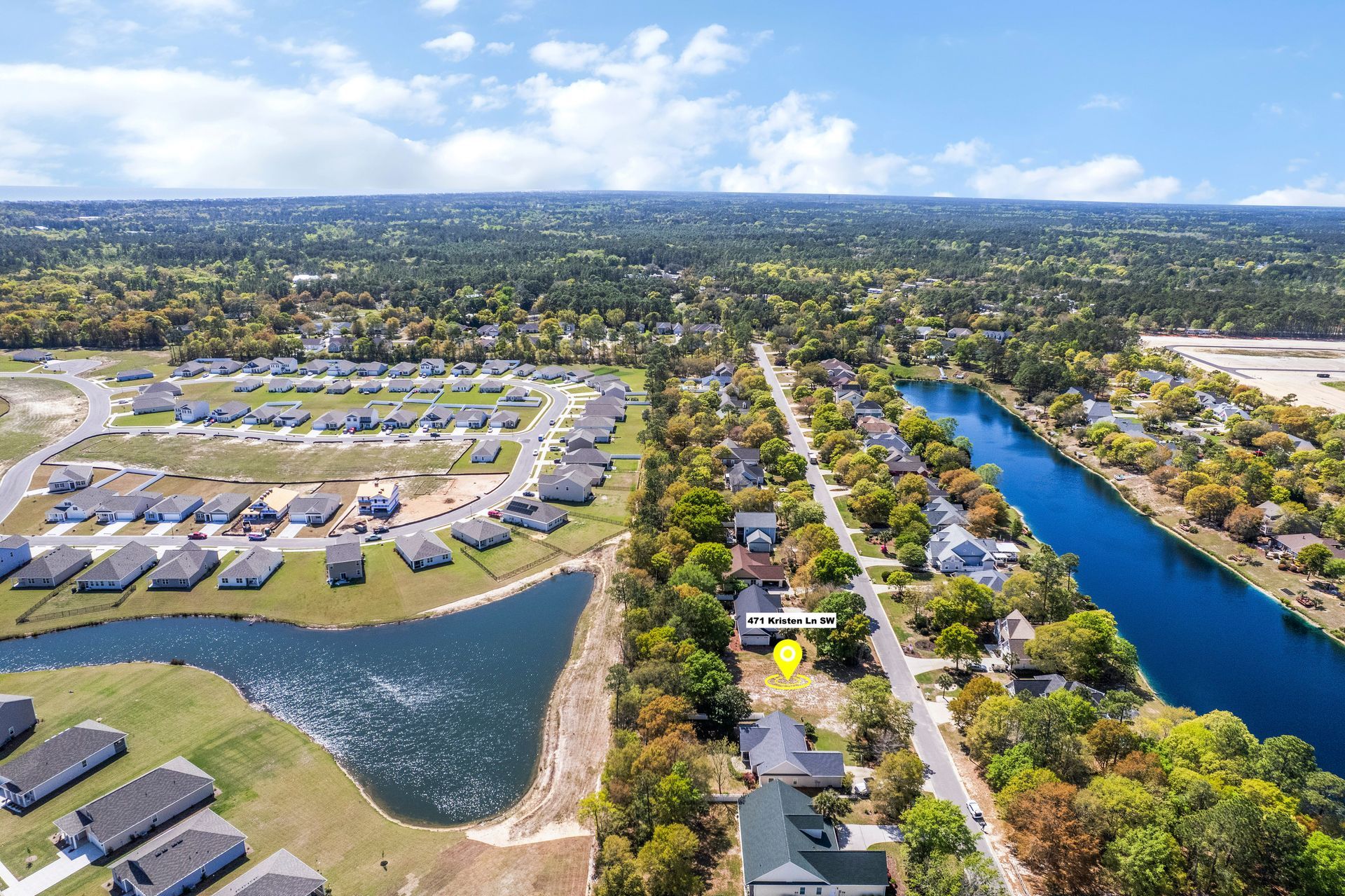 aerial view 471 Kristen Lane SW Supply NC 28462