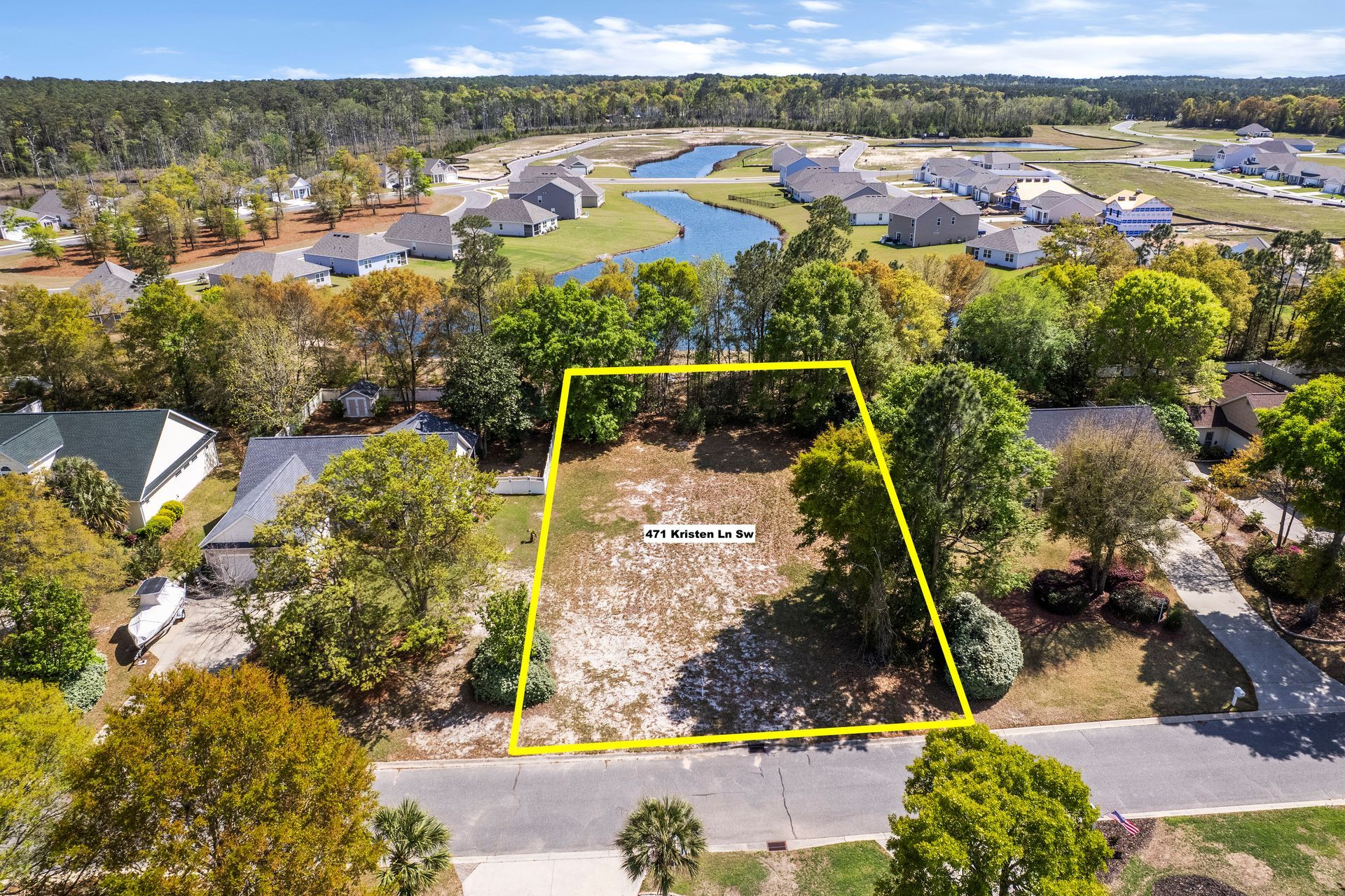 aerial view 471 Kristen Lane SW Supply NC 28462