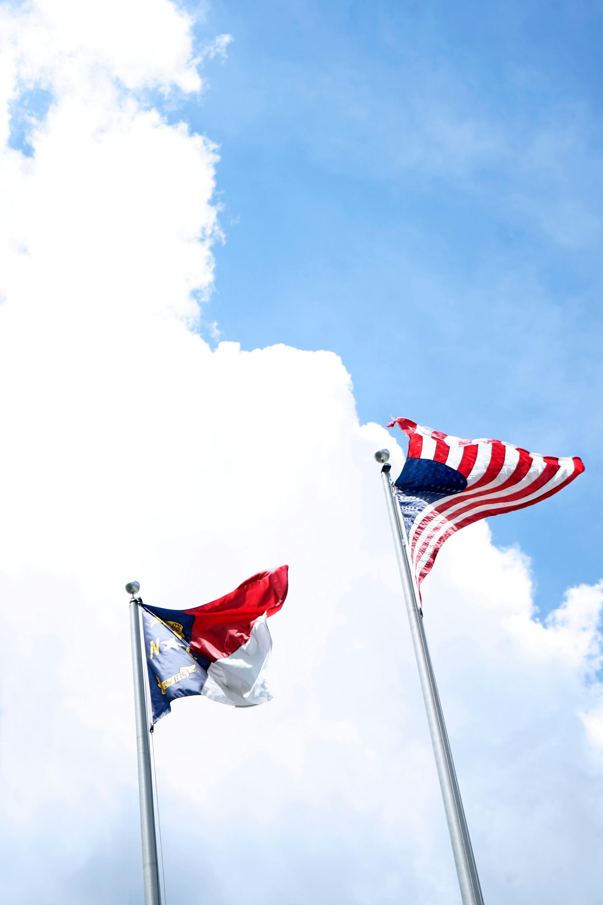 nc flag and us flag