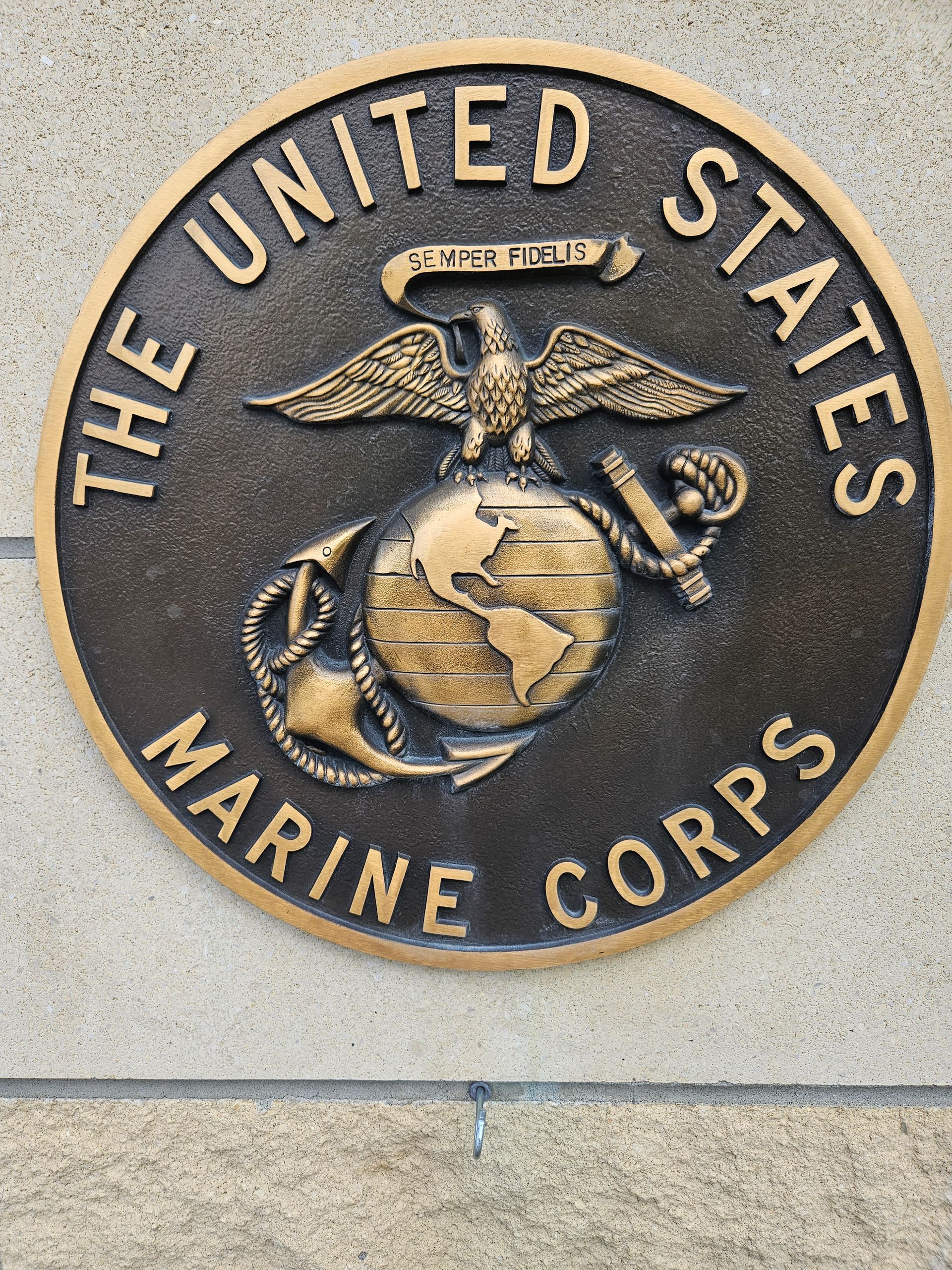 A plaque for the united states marine corps