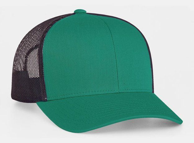Green and black trucker hat.
