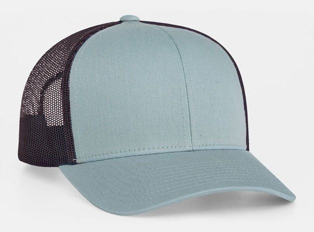 Teal and black trucker hat.