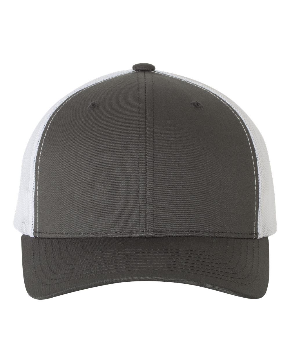 Gray and white trucker hat.