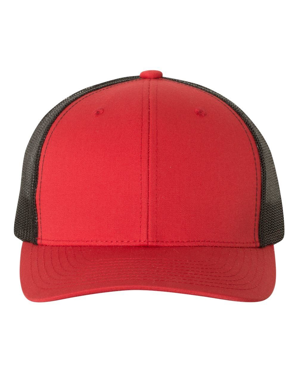 Red and black trucker hat.