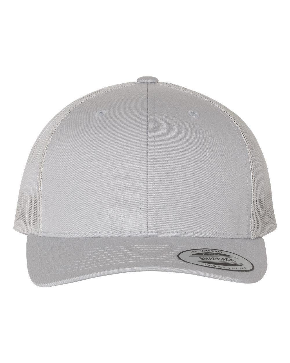 Light gray baseball cap with mesh back, front facing.