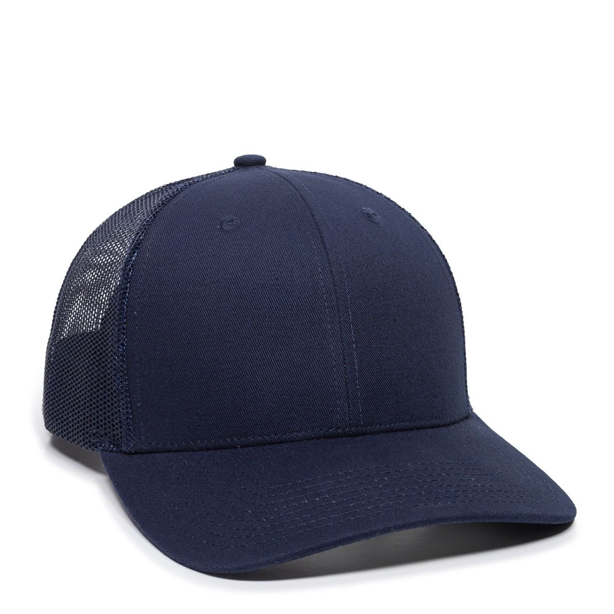 Navy blue trucker hat.