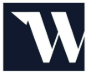 A blue and gray rectangle with a triangle in the middle on a white background.