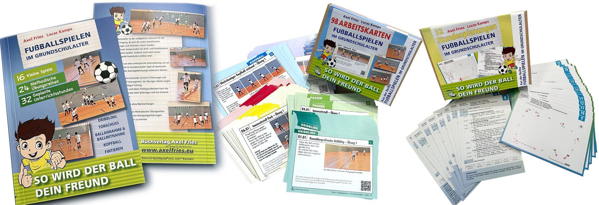 Axel Fries Fußballspielen im Grundschulalter - So wird der Ball dein Freund - Set Buch, Methodikkarten und Stundenplanungen