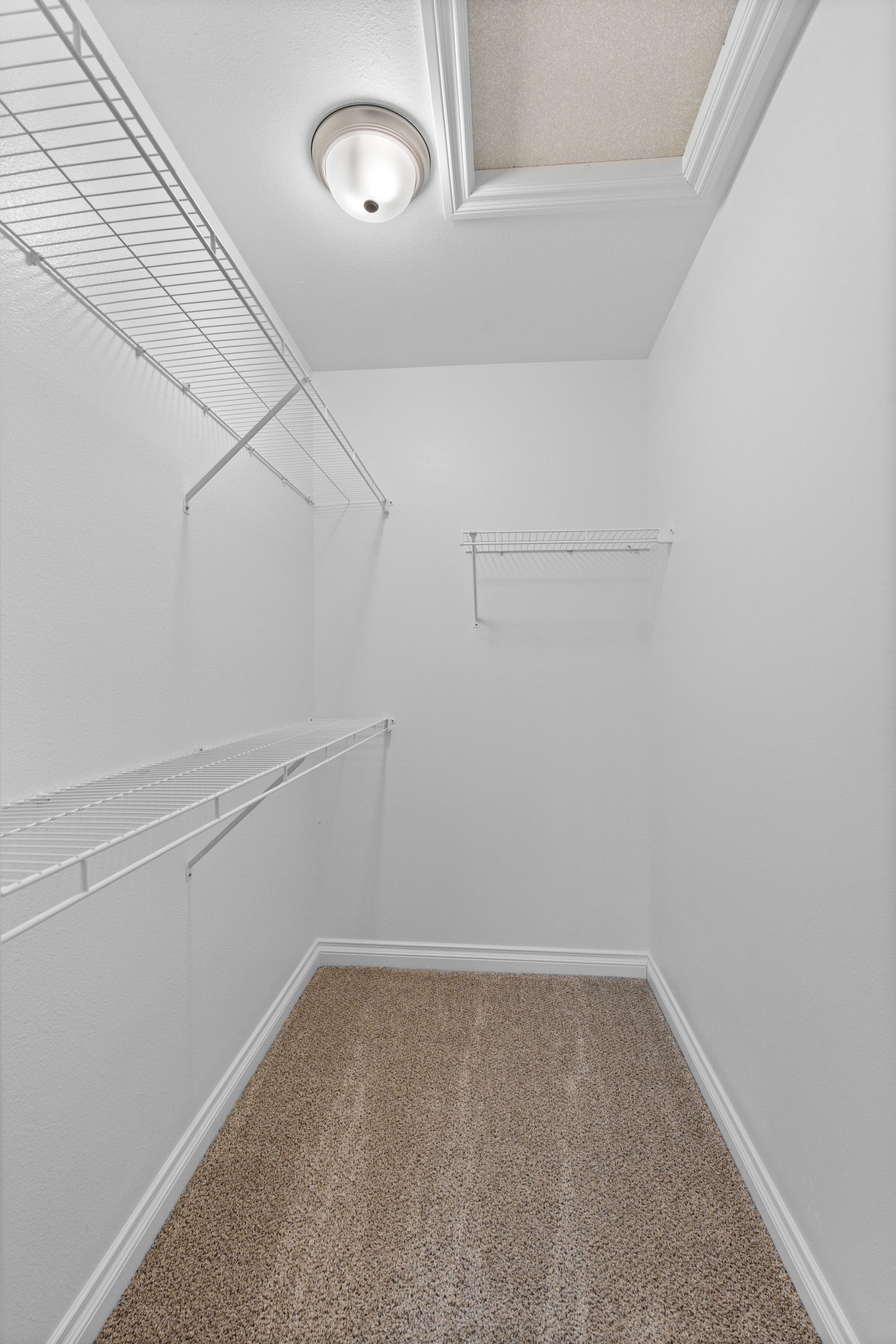 Photo of a walk-in closet for laundry