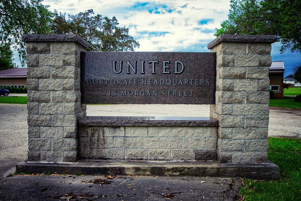 Business Name with Address Sign — Clyman, WI — United Septic & Drain Services Inc