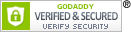 GoDaddy verified and secured badge.