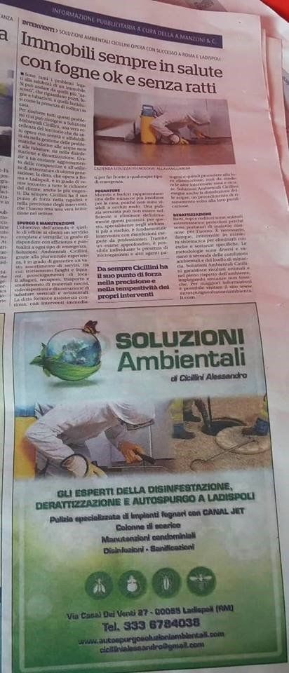 Pubblicità su giornale per