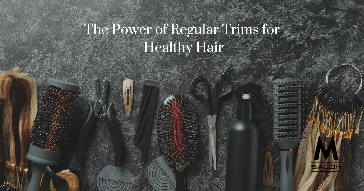 A row of hair brushes , scissors , and a hair dryer on a table.