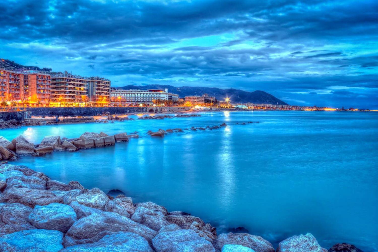 Gulf of Salerno at sunset