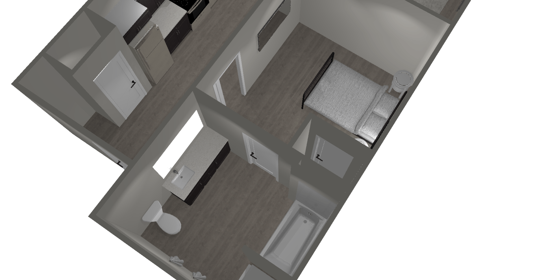 Unit C image 2, 1 bed and 1 bath