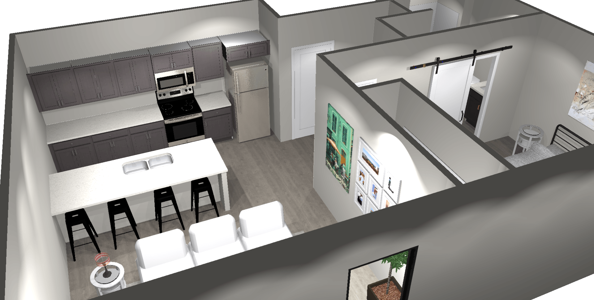 Unit G image 2, 1 bed and 1 bath