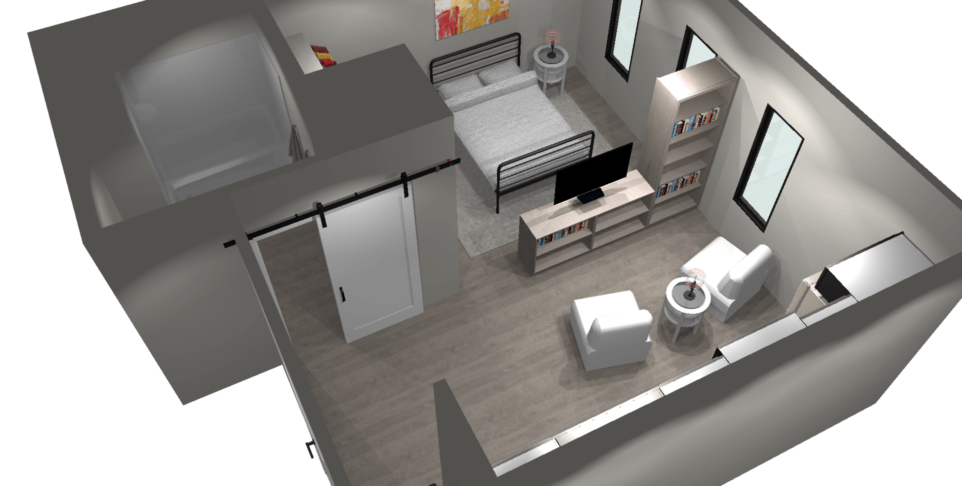 Unit H image 2, 1 bed and 1 bath