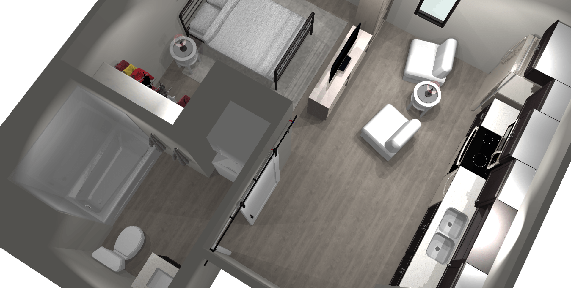 Unit H image 4, 1 bed and 1 bath