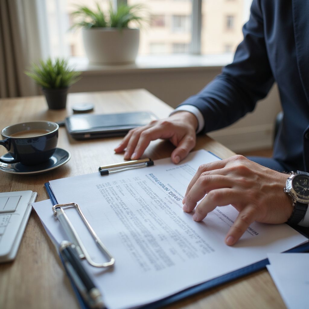 man reviewing financials