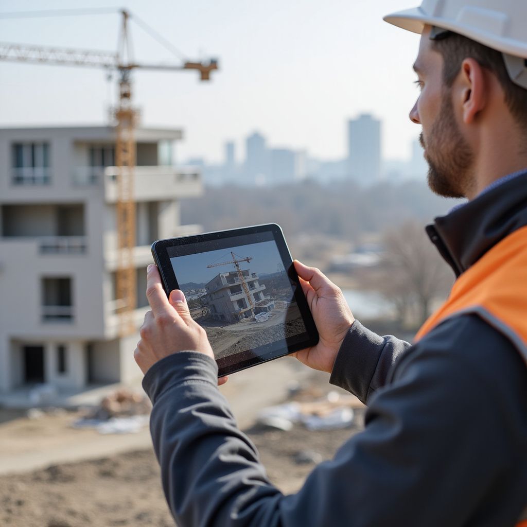 site supervisor on tablet