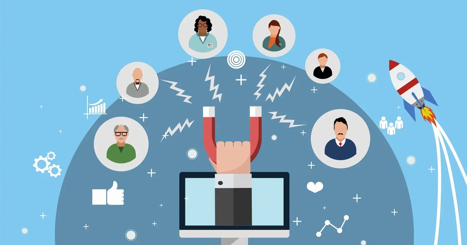 ProfitWerx Search Engine Optimization A group of people are sitting at a table with papers and a laptop.