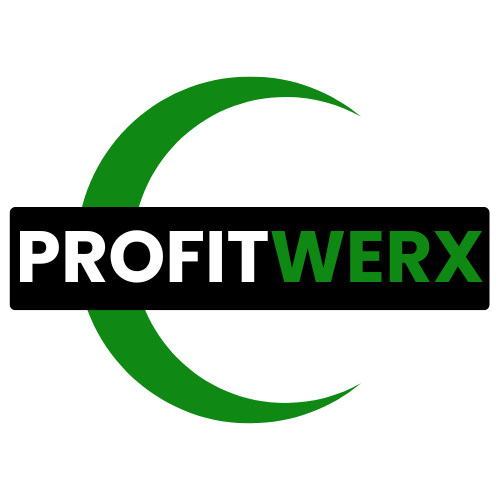 It is a logo for a company called profitwerx.