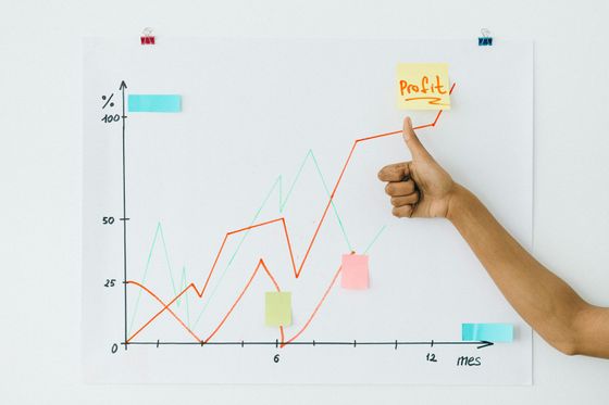 A person is pointing at a graph on a whiteboard.