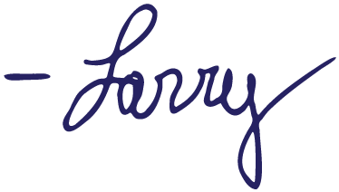 Dark blue handwritten word