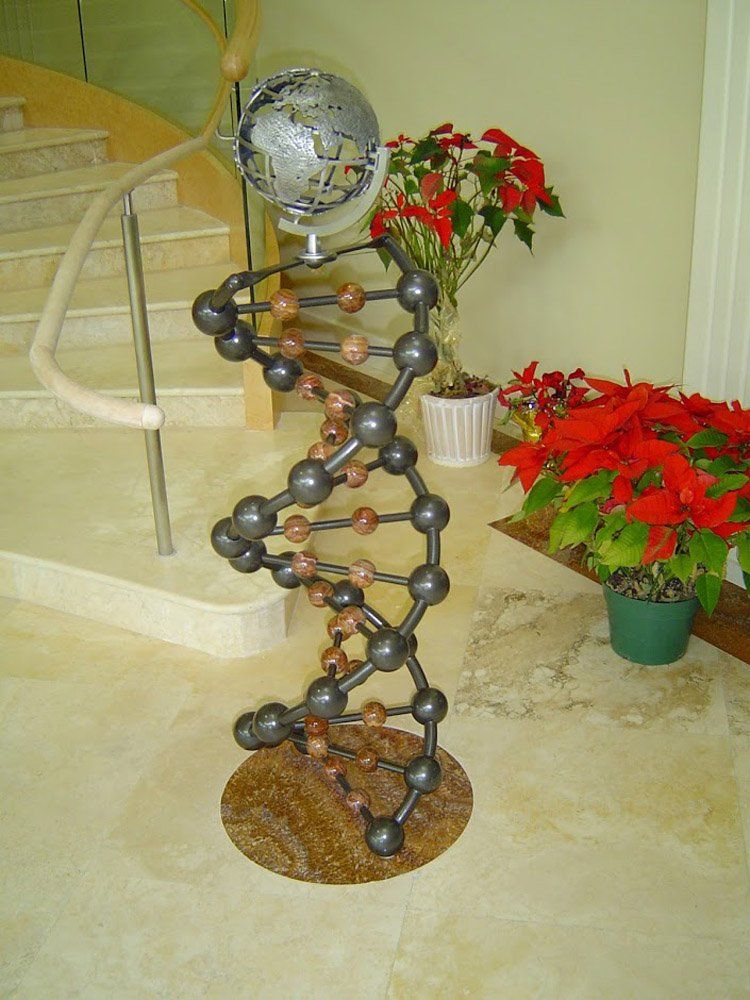 DNA metal structure for home decor