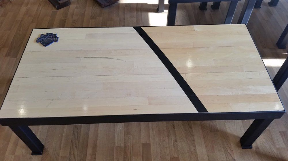 Top view of a rectangle table
