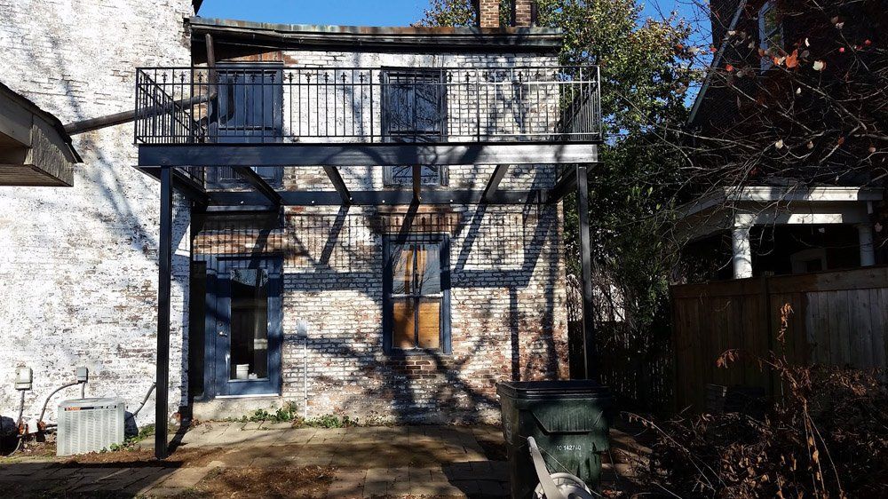 Outdoor metal railing