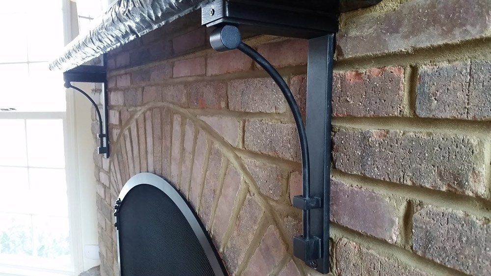 Closeup of metal fabrication work