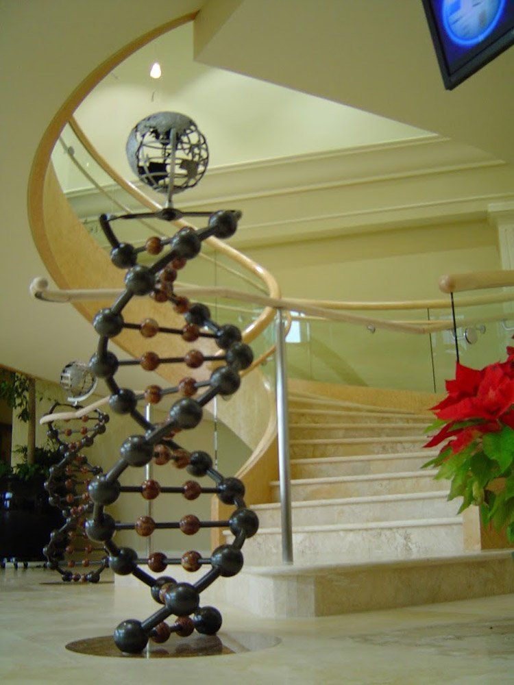 DNA metal structure for home decor