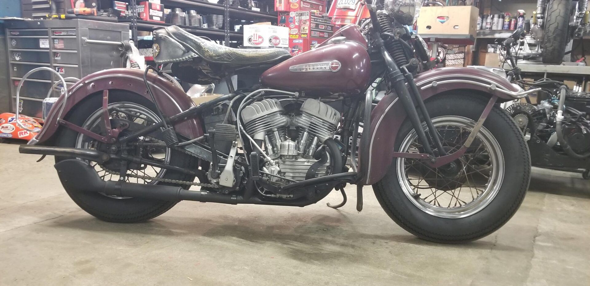 Maroon Motorcycle — Munnsville, NY — Hillside Motorcycle & Machine